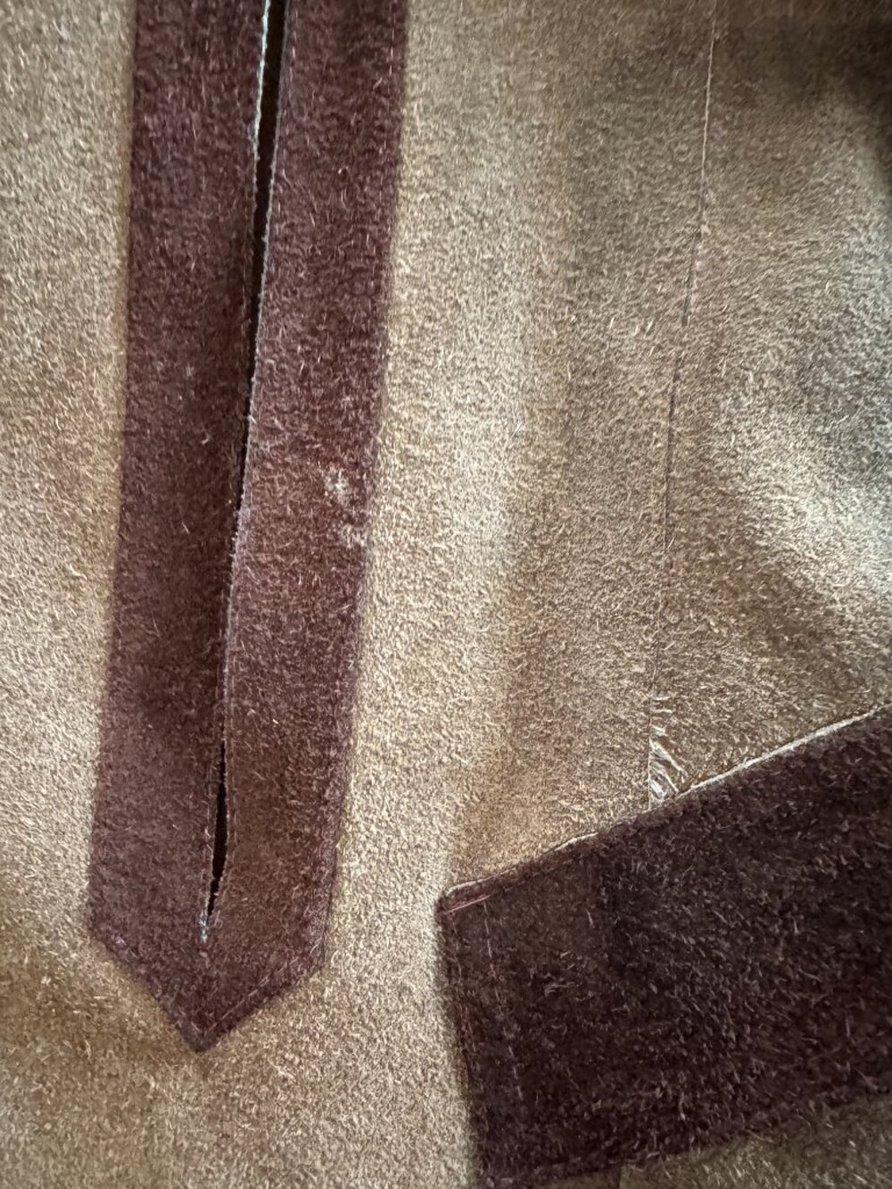 VINTAGE SUEDE CAPE PONCHO SIZE XS-S PREOWNED - Picture 4 of 16